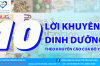 10 LỜI KHUYÊN DINH DƯỠNG HỢP LÝ ĐẾN NĂM 2030 THEO KHUYẾN CÁO CỦA BỘ Y TẾ.